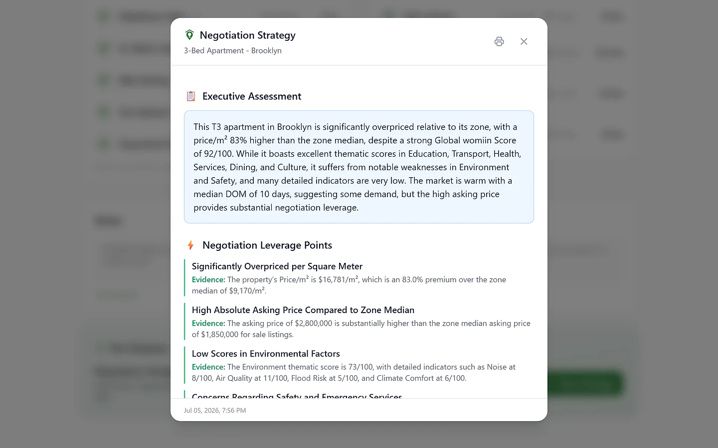 An AI-generated buy-side negotiation strategy